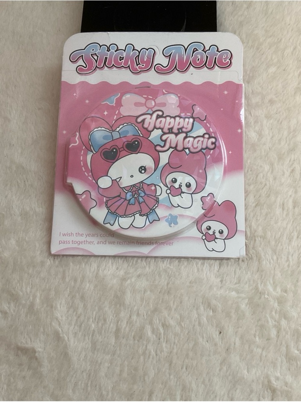 Happy Magic Pink Character Sticky Notes by